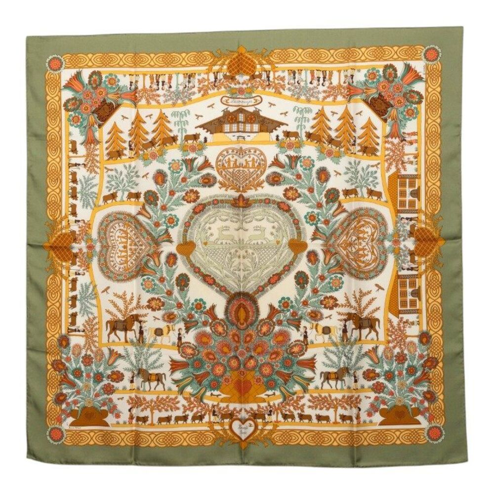 Hermes Carre90 Decoupages Silk Scarf